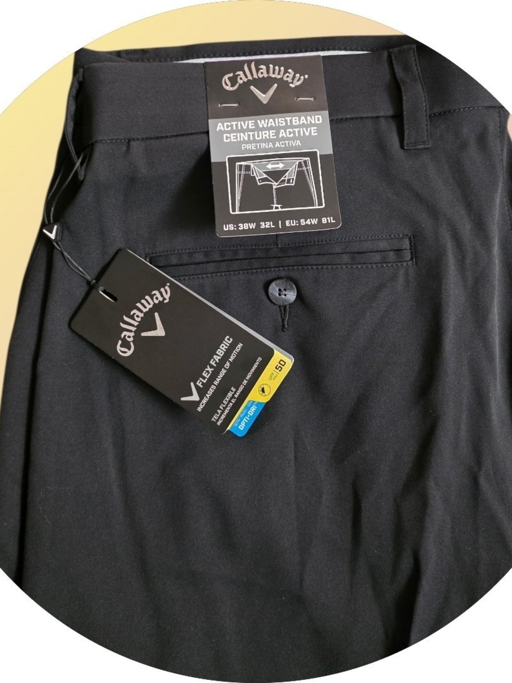 Callaway Men's Golf Pants with Active Waistband 38Wx32L
